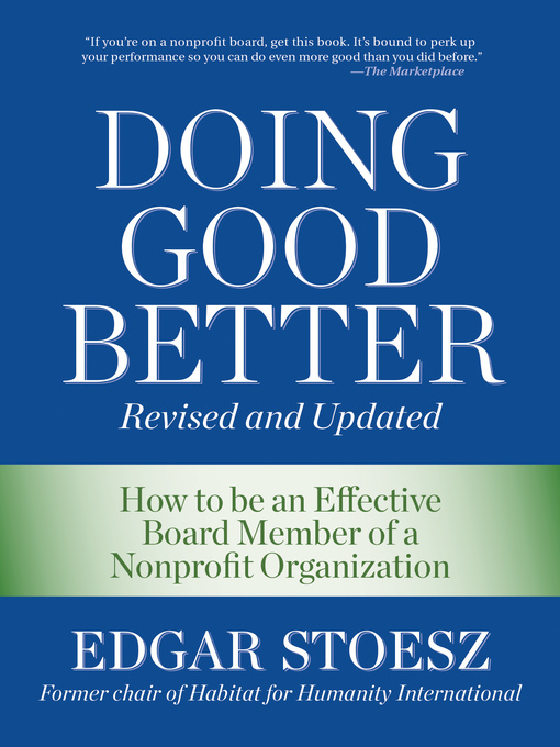 Title details for Doing Good Better by Edgar Stoesz - Available